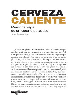 cover image of Cerveza caliente: Memoria vaga de un verano perezoso